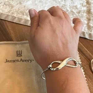 James Avery Silver Infinity Loop Bracelet & sterling silver ring